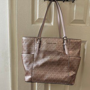 Michael Kors signature Metallic leather tote